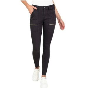 LOFT Black Lyocel Blend Skinny Pants Womens Petite 6P Casual Street Style Modern